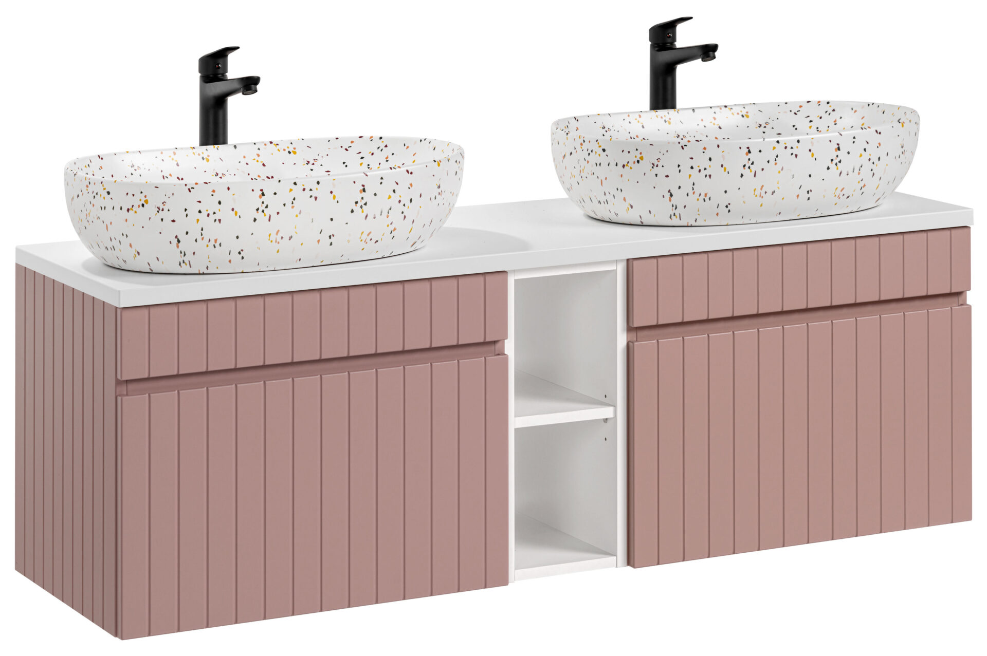 ICONIC ROSE 140 cm spintelės su LILI MW21 praustuvais