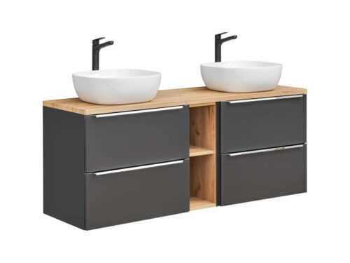 Spintelės su 120 cm kriaukle Capri Cosmos 820 + stalviršiu + kriauklėmis