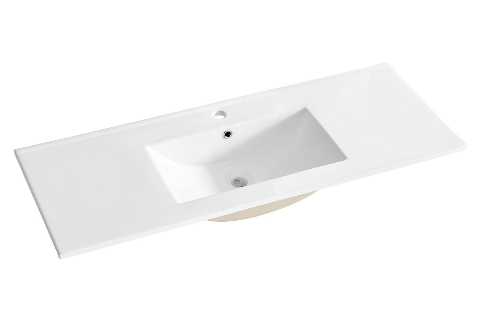 Keraminis baldų praustuvas 120 cm UM-CFP LAVA 120 baltas blizgus