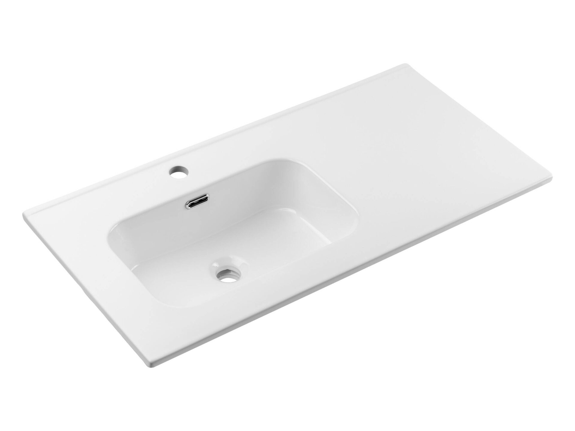 Keraminis baldų praustuvas 90 cm kairinis GO 2 90CM L DP E-8095-90L blizgi balta