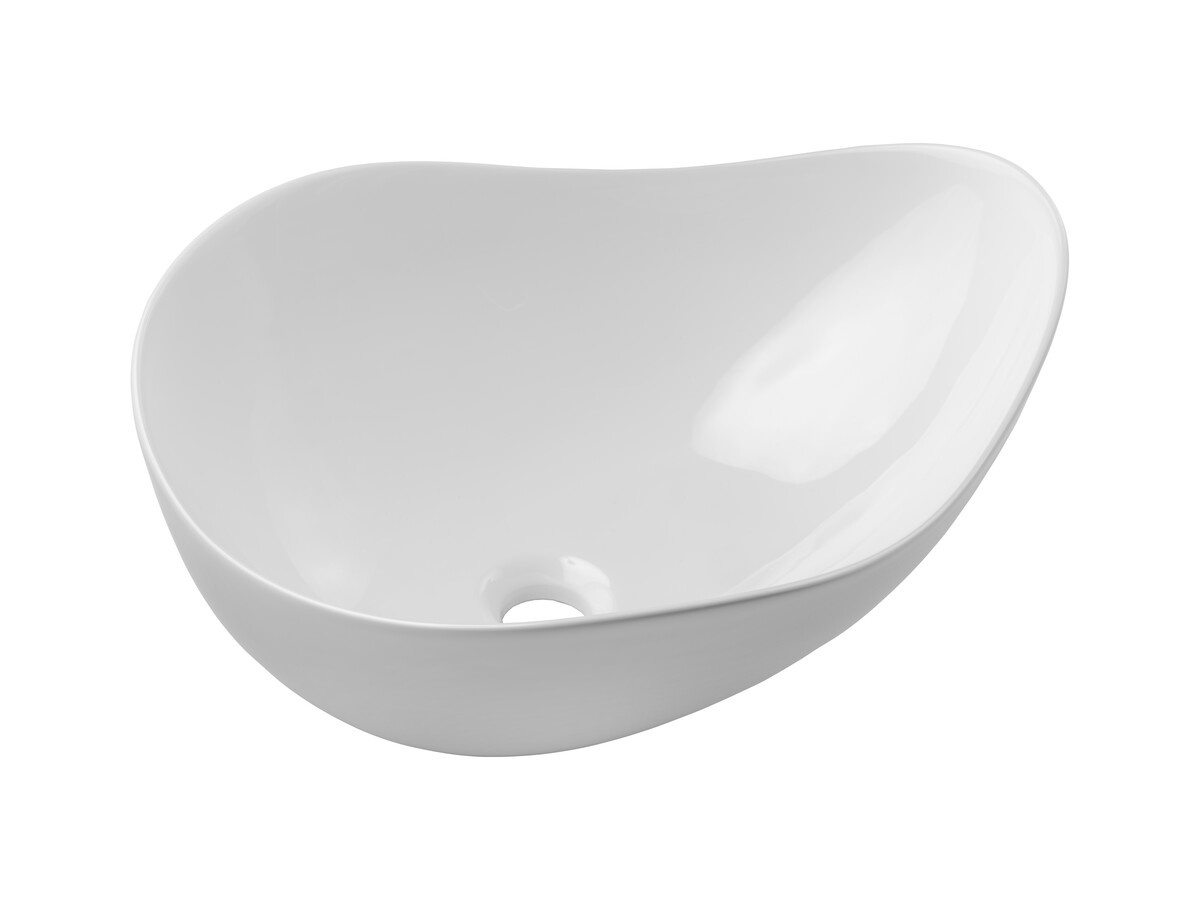 Keraminis stalviršio praustuvas CLOUD FREE WHITE E-6588 Blizgi balta