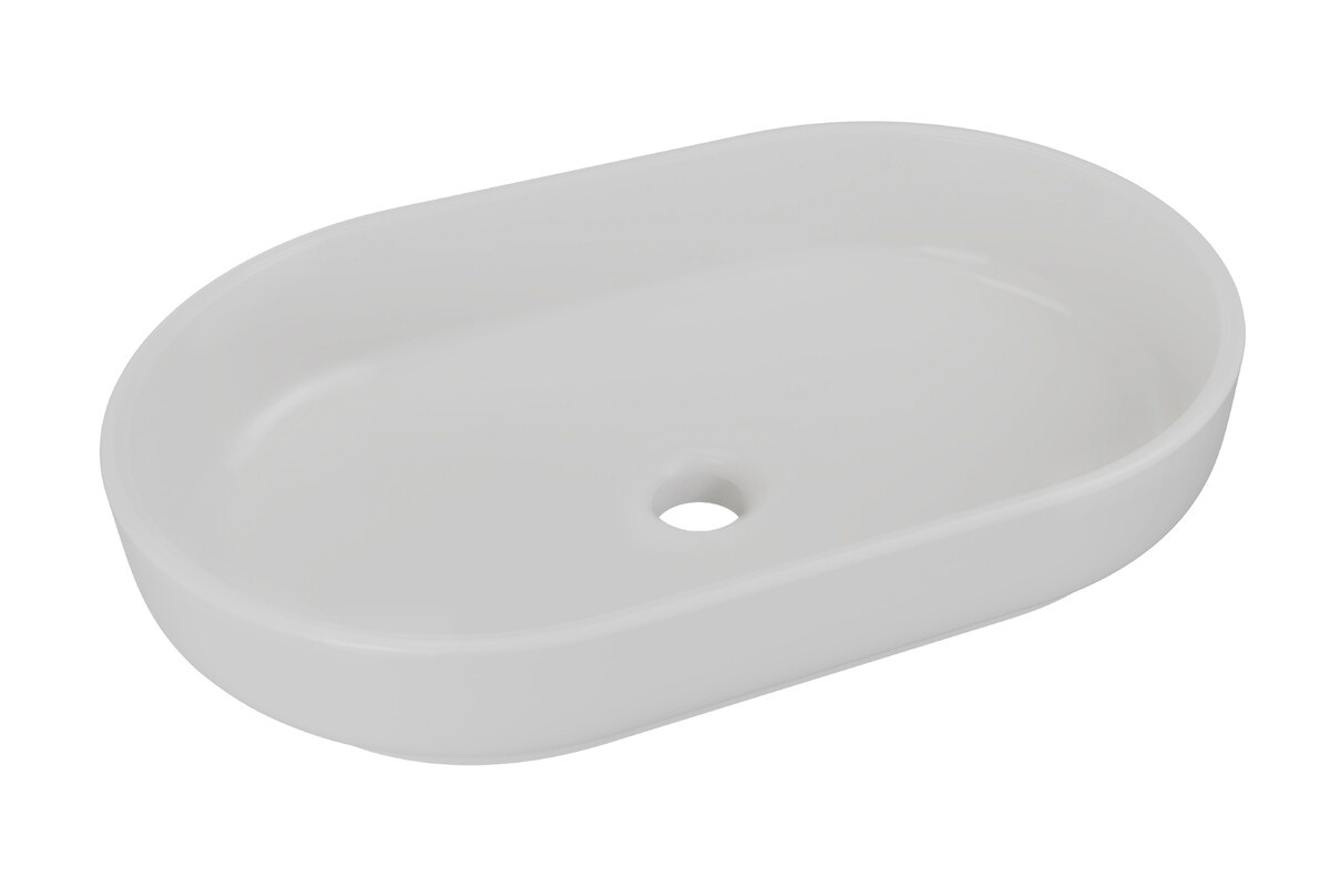 Keraminis stalviršio praustuvas RIVER 2 PILKAS MATINIS UN 55 (E-6594) Šviesaus betono matinis