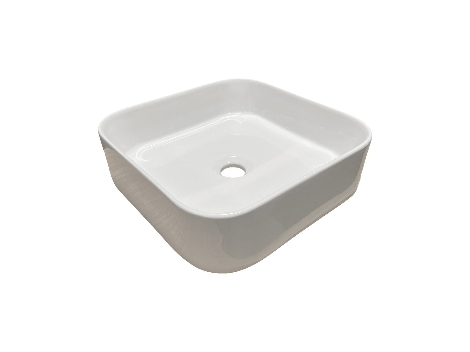 Keraminis stalviršio praustuvas SARA-2 (37C), blizgi baltas