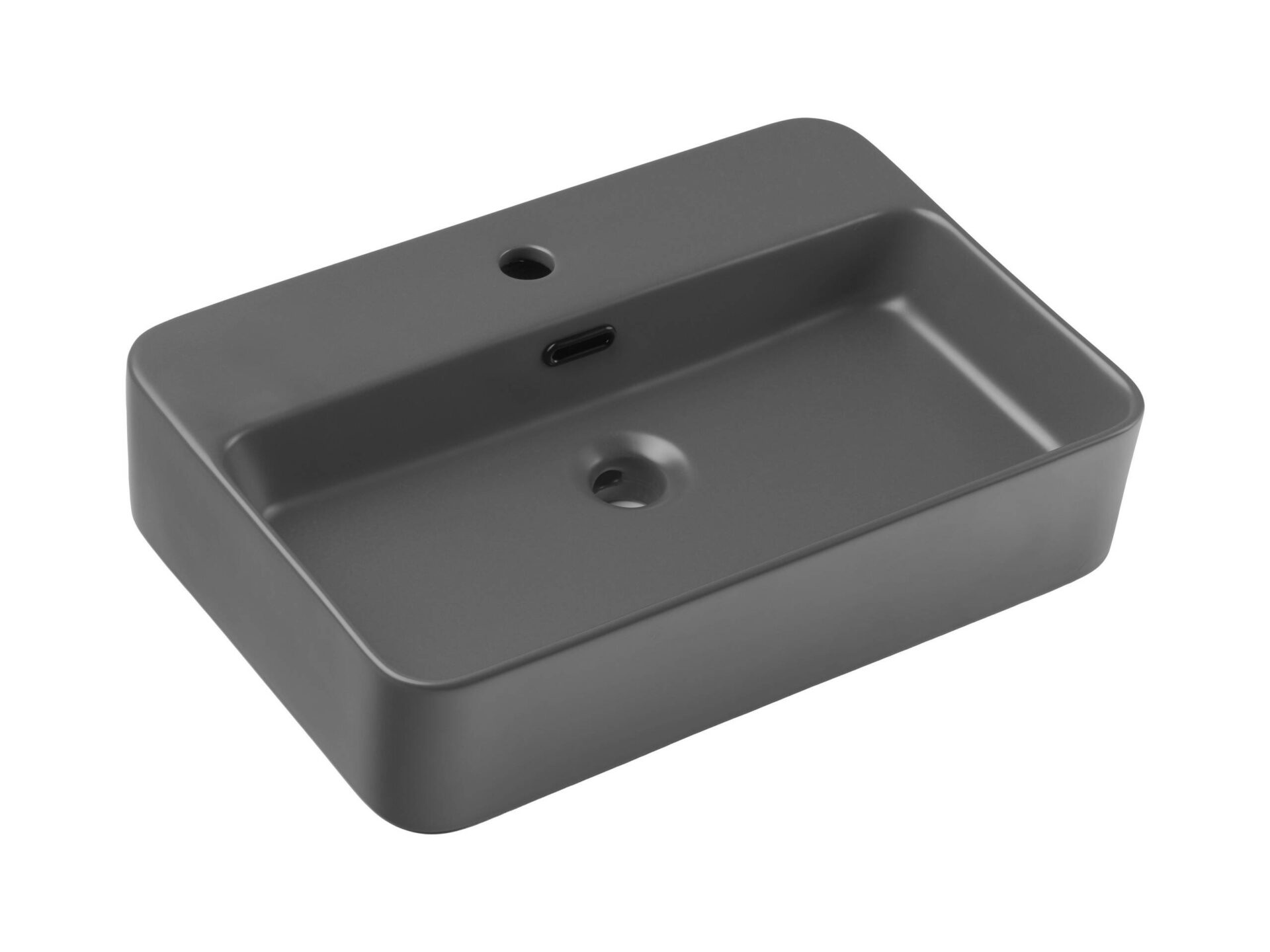 TRUST 2 MATT DARK GREY E-6282 Keraminis stalviršinis praustuvas