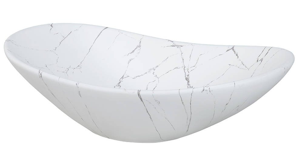 Keraminis stalviršio praustuvas UN-LENA-MW17 matinės baltos spalvos