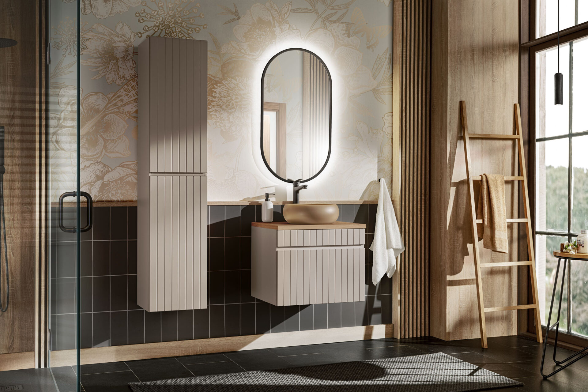 60 cm ICONIC CASHMERE komplektas su WIKI MC praustuvu