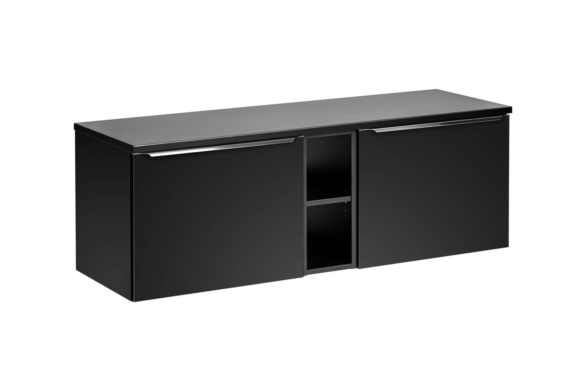 Vonios kambario baldų komplektas „Santa Fe“, juodas, 140 cm