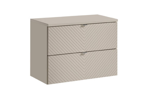 Praustuvo spintelių komplektas su 2 stalčiais, 80 cm, su „Viva Cashmere“ stalviršiu