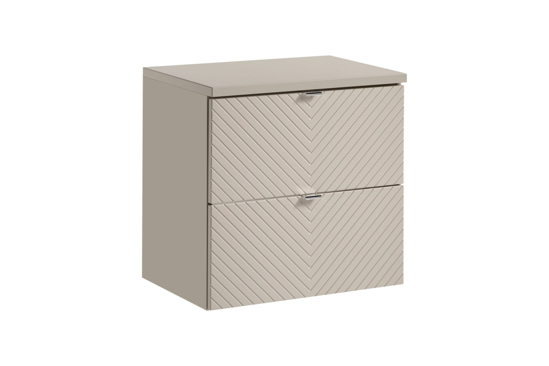 Praustuvo spintelės su stalviršiu ir 2 stalčiais komplektas, 60 cm, Viva Cashmere