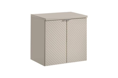 Dviejų durų praustuvo spintelių su stalviršiu komplektas, 60 cm, Viva Cashmere