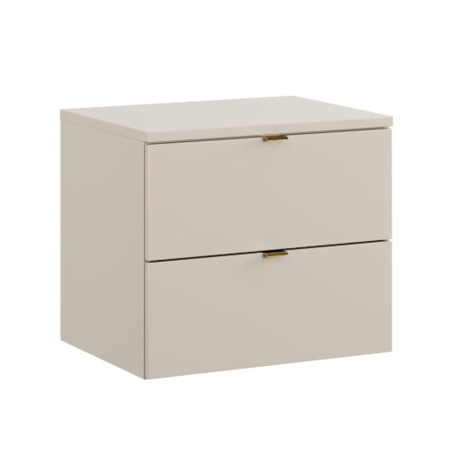 Praustuvo spintelės komplektas su stalviršiu 60 cm, 2 stalčiais, Dalia Cashmere