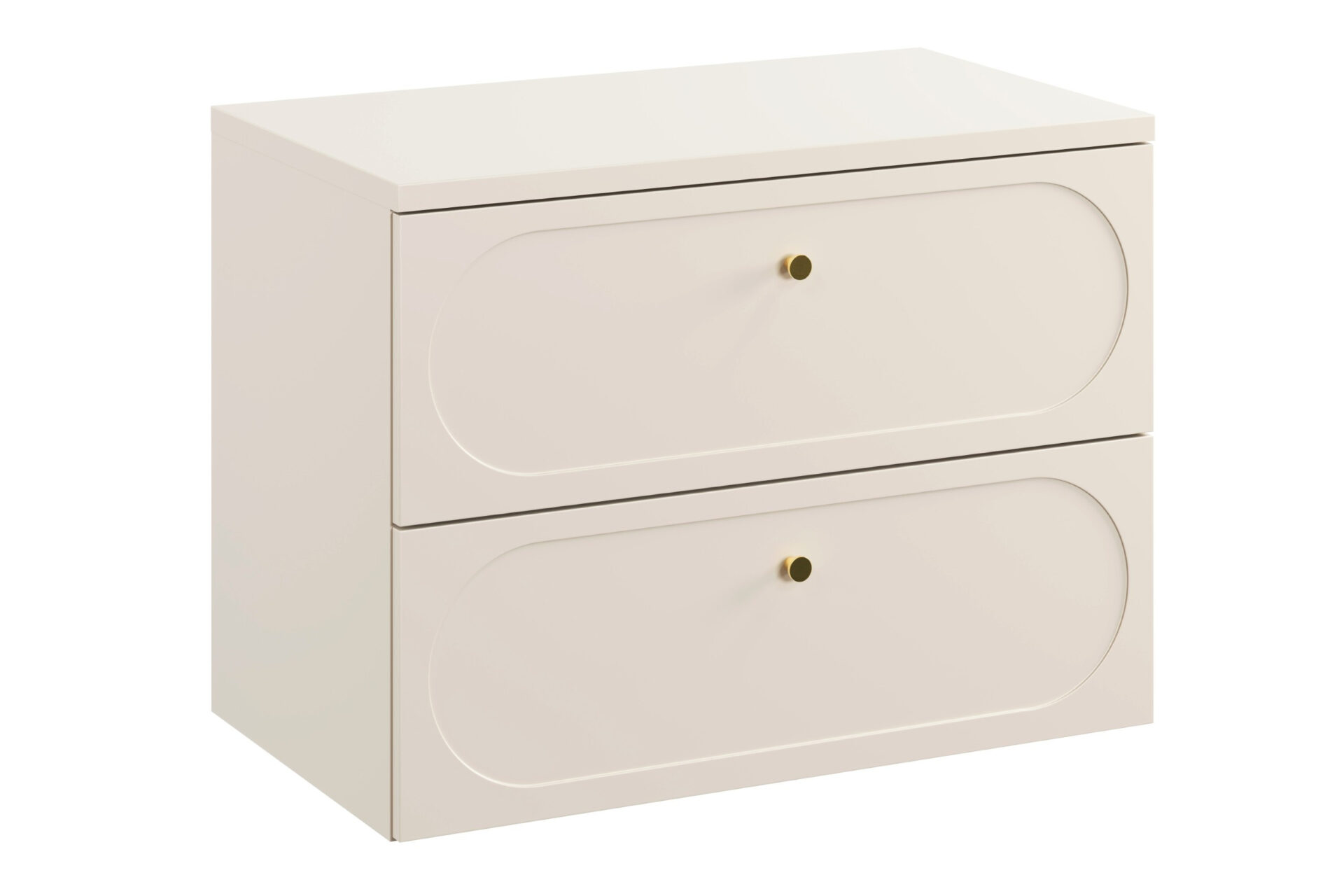 Donna Sand praustuvo spintelė su stalviršiu, 80 cm, 2 stalčiai, komplektas