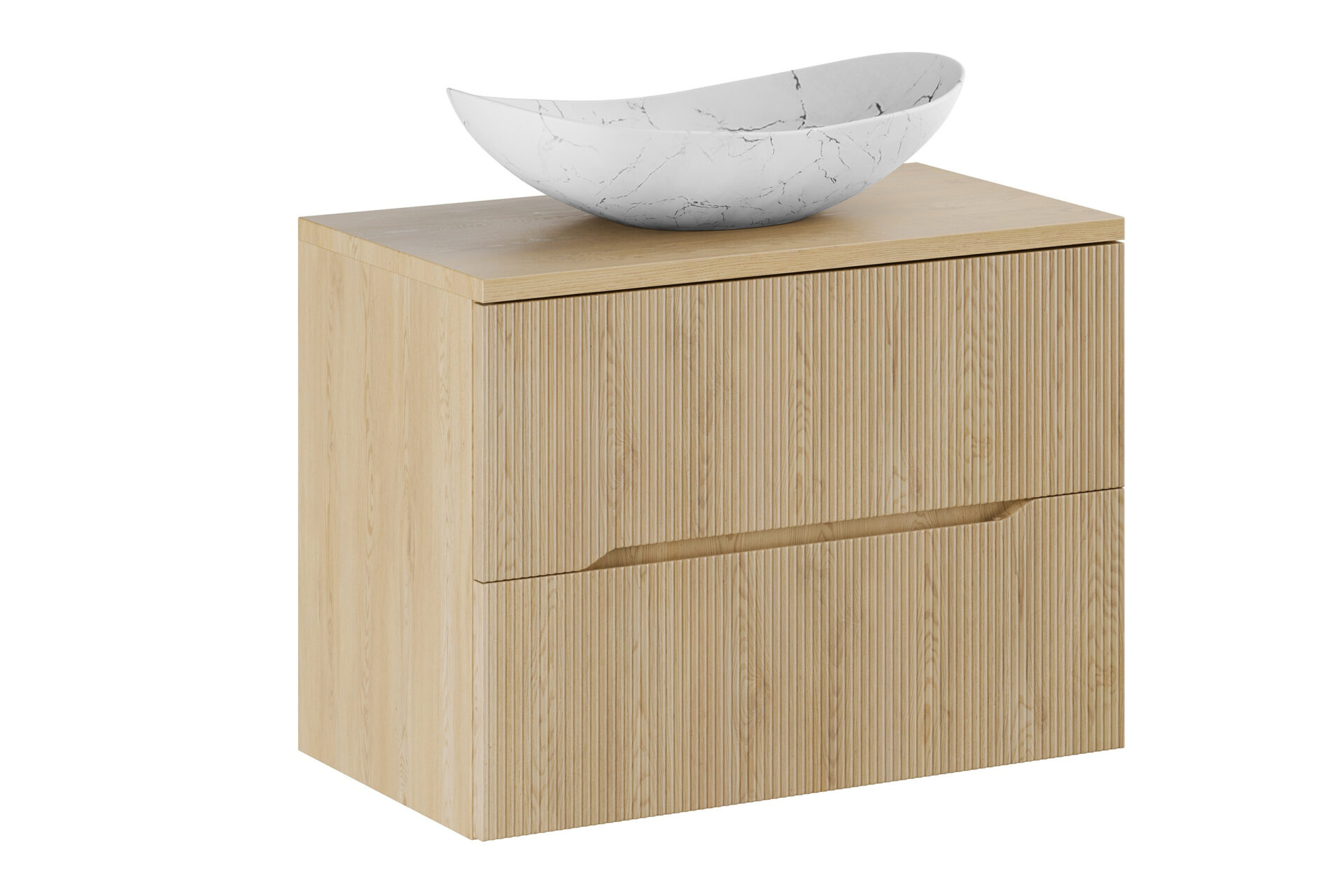 Spintelės su 80 cm stalviršiu ir praustuvo komplektas „Nordic Cremona“