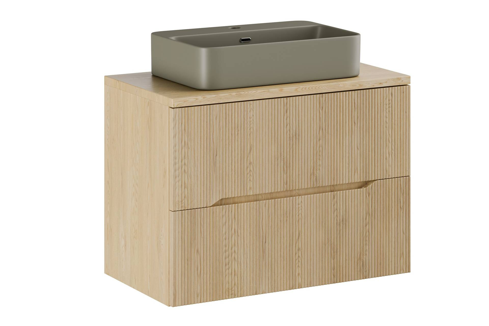 Spintelės su 80 cm stalviršiu ir praustuvo komplektas „Nordic Cremona“