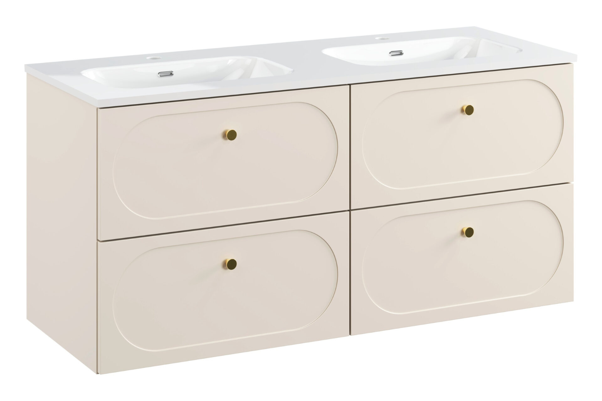 Praustuvo spintelės baldų komplektas 120 cm, 4 stalčiai, Donna Sand