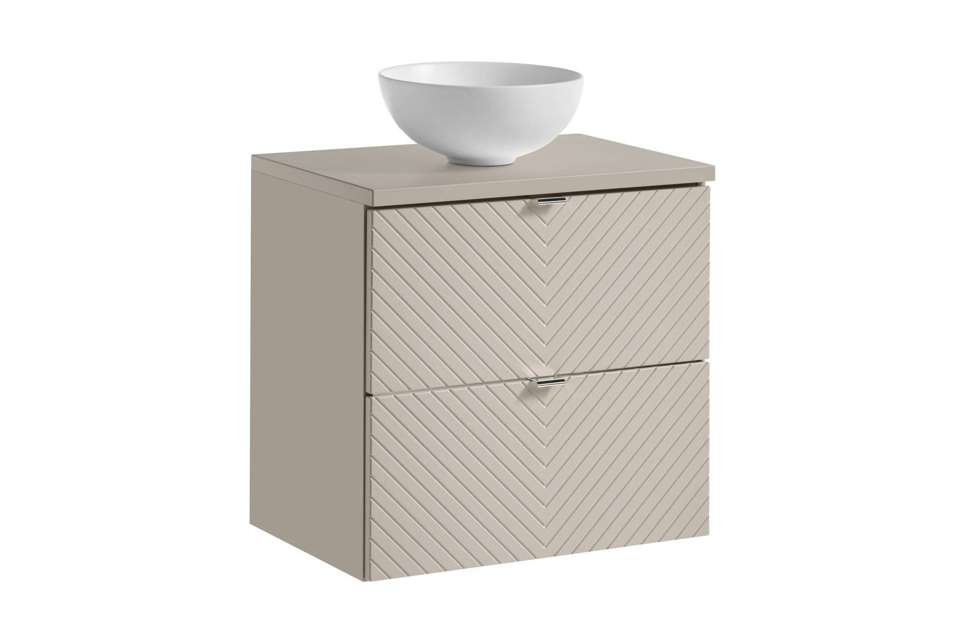 Spintelės su praustuvu ir stalviršio su 2 stalčiais komplektas, 60 cm Viva Cashmere