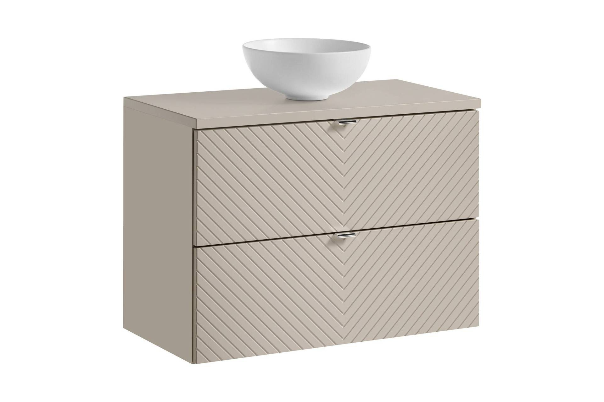 Spintelės su praustuvu ir stalviršio su 2 stalčiais komplektas, 80 cm, Viva Cashmere