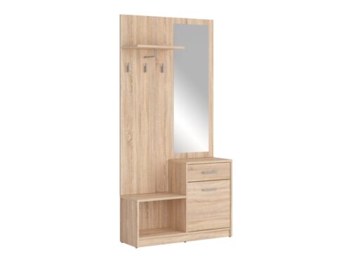 NEPO PLUS Prieškambaris 90 cm, Sonoma ąžuolas