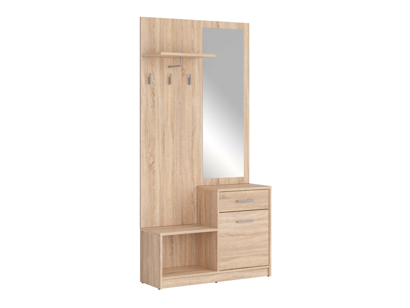 NEPO PLUS Prieškambaris 90 cm, Sonoma ąžuolas