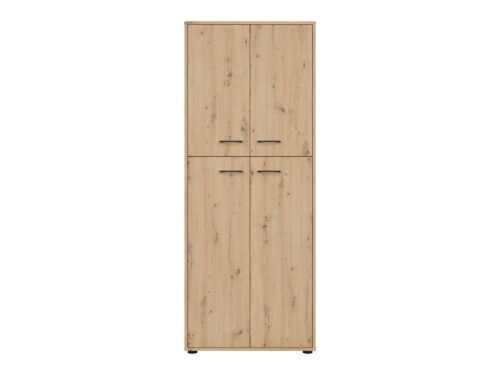 SPACE OFFICE 4 durų knygų lentyna, 80 cm, dirbtinio ąžuolo spalvos