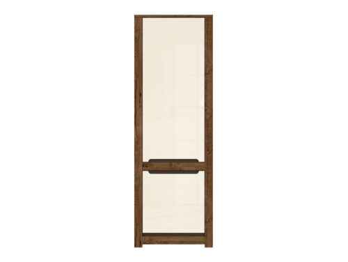 RUSO dvidurė knygų lentyna 69 cm, balandžio spalvos ąžuolas/perlamutrinis blizgesys