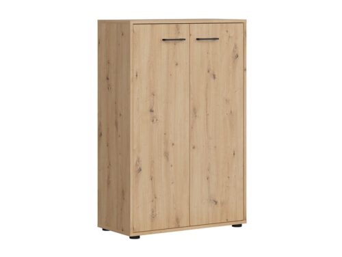 SPACE OFFICE žema dviejų durų knygų lentyna, 80 cm, ąžuolo spalvos