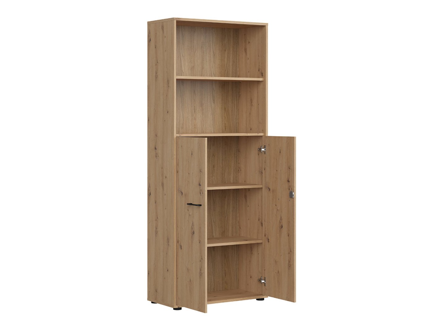 SPACE OFFICE 80 cm dviejų durų knygų lentyna, ąžuolo imitacija