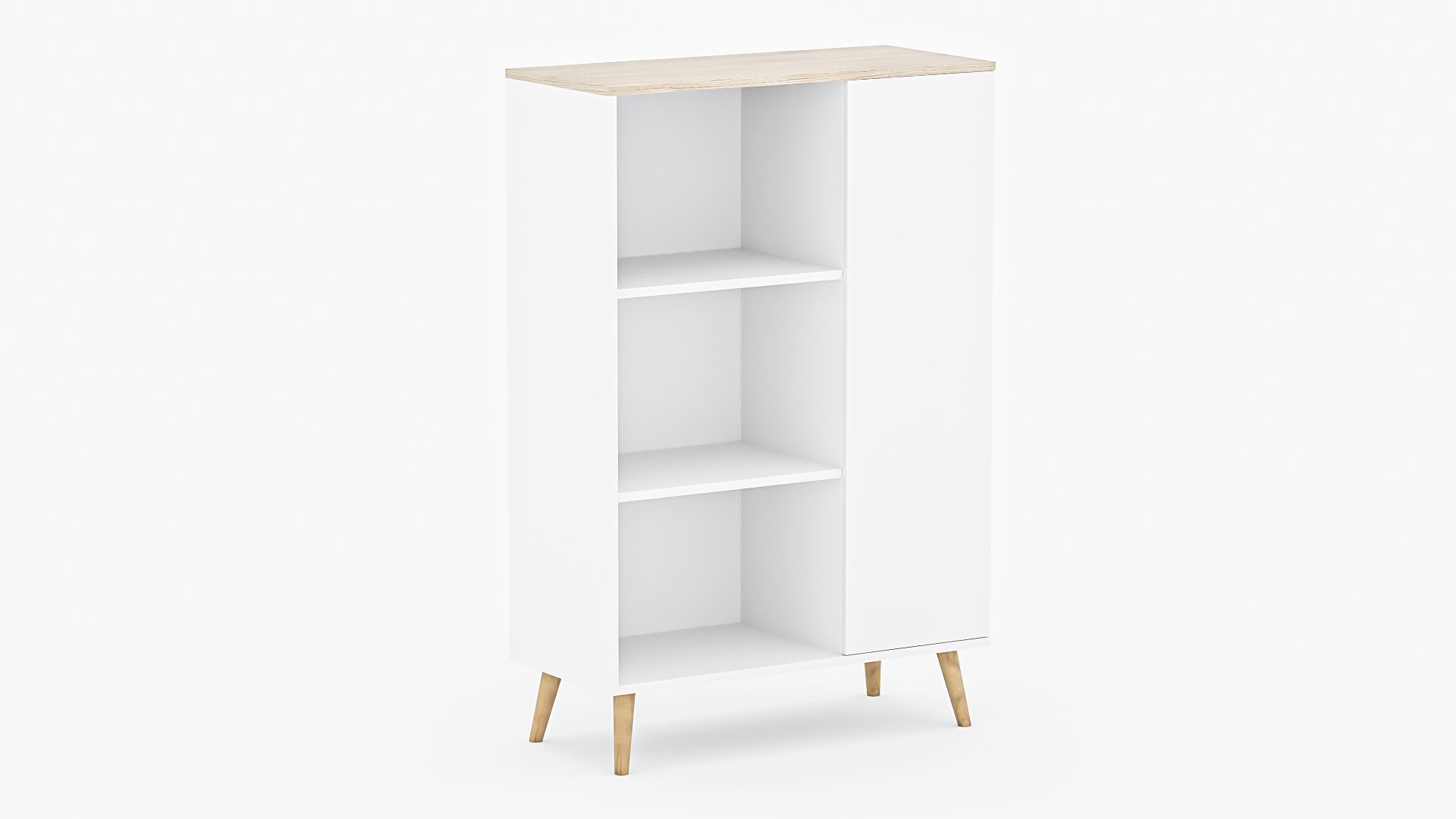 FONZI knygų lentyna 90x40 balta/Sonoma ADRK