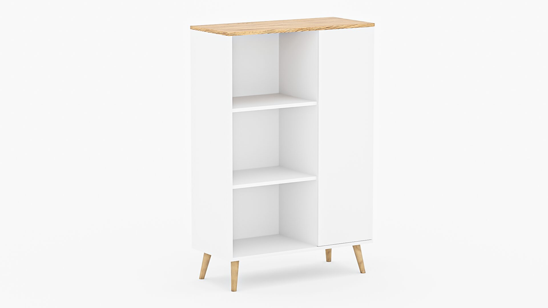 FONZI knygų lentyna 90x40 balta/auksinė, ADRK