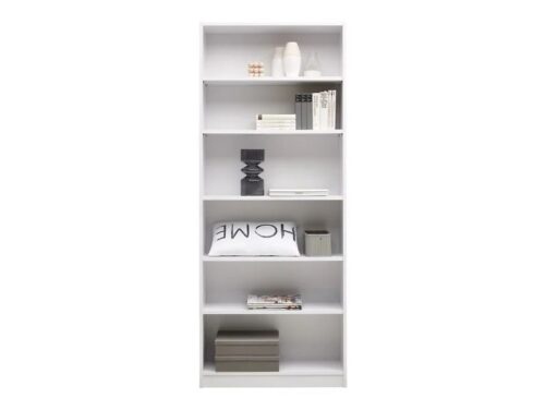 Milly atvira lentyna su 5 lentynomis, 80×199 cm, balta