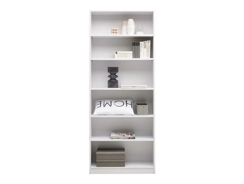 Milly atvira lentyna su 5 lentynomis, 80x199 cm, balta