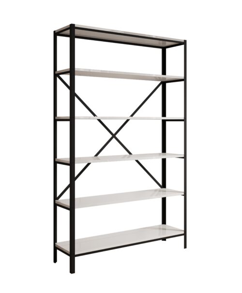 Ralph juodai balta blizgi ADRK knygų lentyna