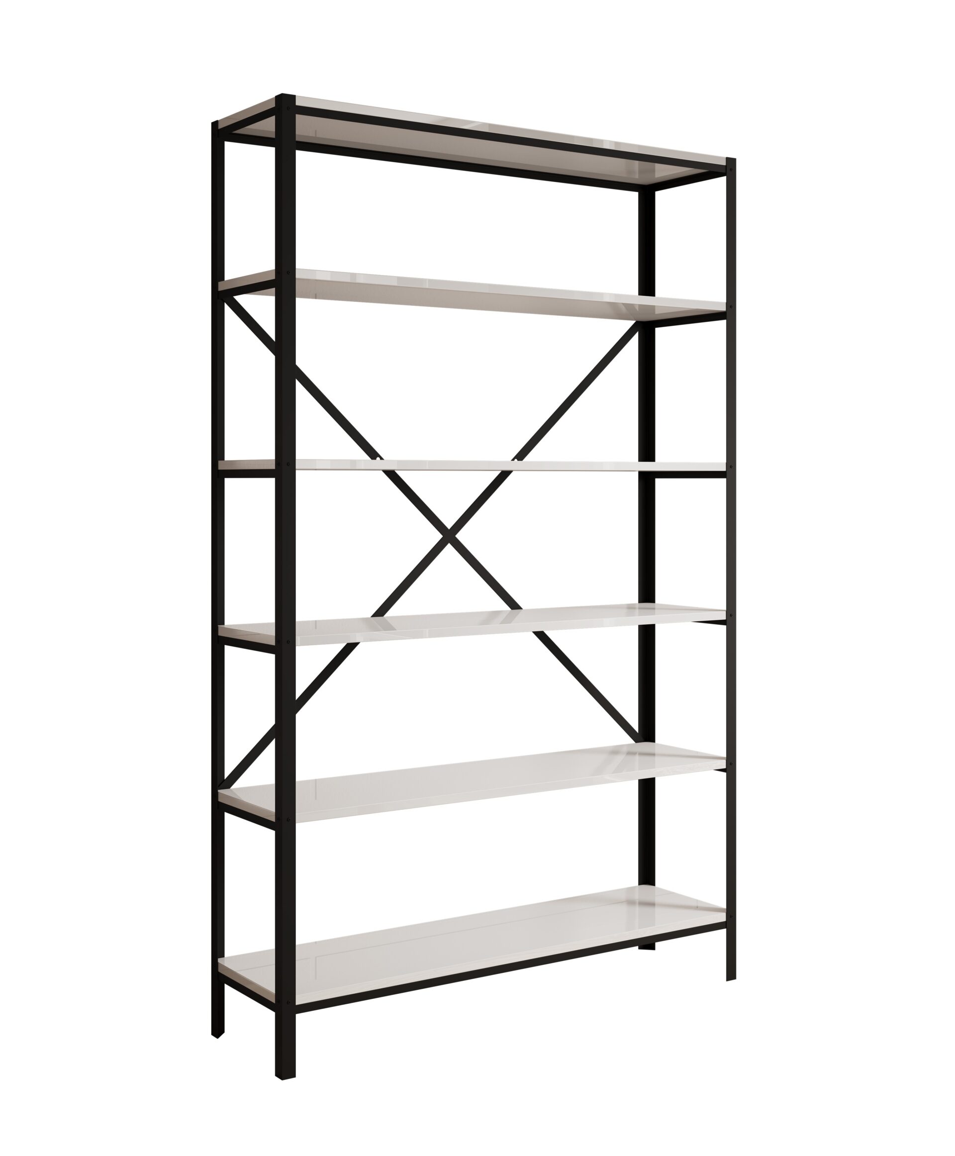 Ralph juodai balta blizgi ADRK knygų lentyna