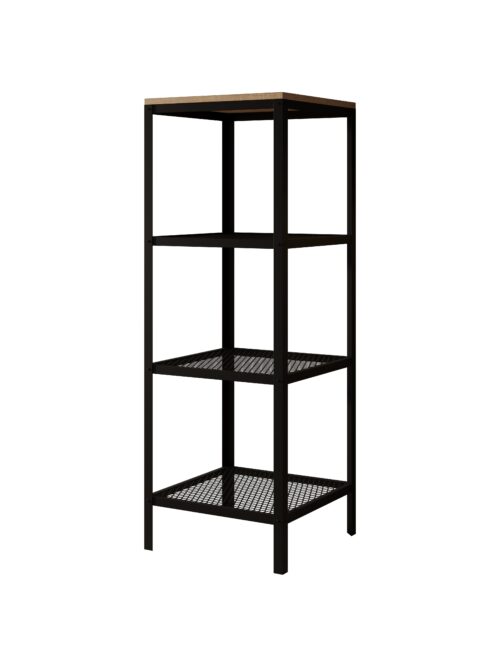 Reli knygų spinta juoda/Sonoma ADRK