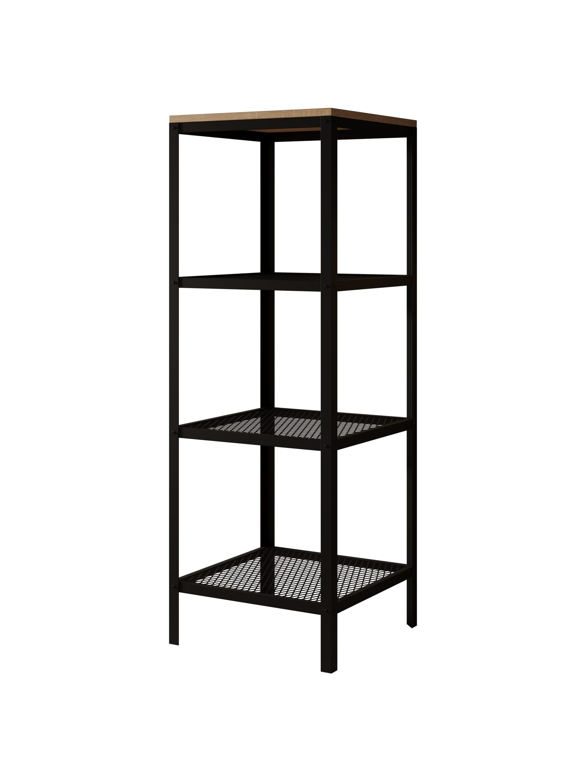 Reli knygų spinta juoda/Sonoma ADRK