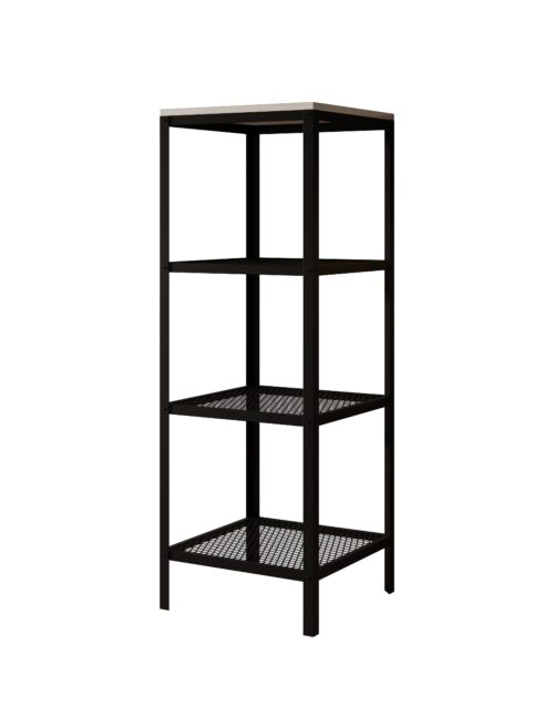 Reli knygų lentyna, juoda/balta, blizgi, ADRK