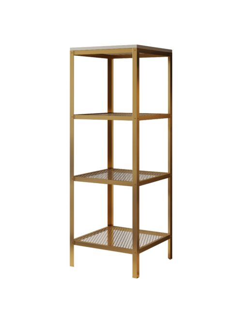 Reli knygų lentyna, auksinė/matinė balta, ADRK