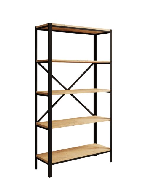 Rene juoda/ąžuolo Lancelot ADRK knygų lentyna