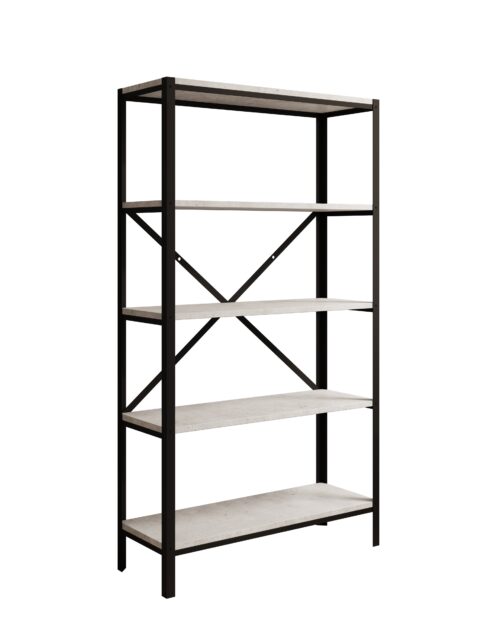 Rene juoda/betoninė ADRK knygų lentyna