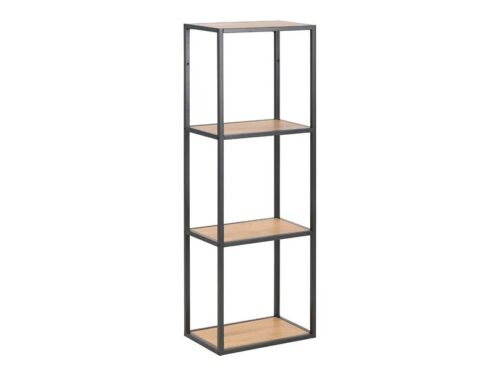 Seaford metalinė pakabinama lentyna 24×108 cm su 3 lentynomis, laukinio ąžuolo spalvos