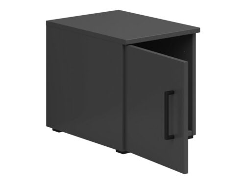 Uždara vienų durų knygų lentyna „MultiDo 30“ grafito spalvos spintelė