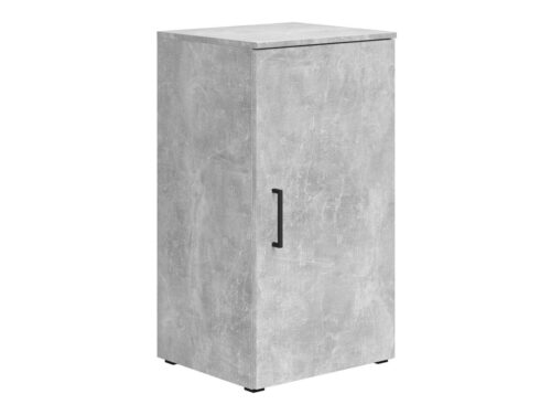 Uždara vienų durų knygų lentyna „MultiDo“ spintelė, 45 cm, šviesi ateljė