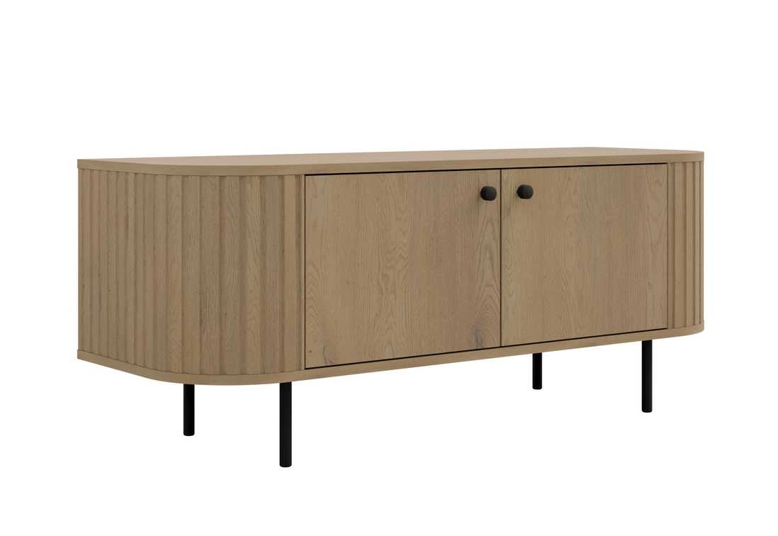 2F TV spintelė su spintelėmis 302 Ovalio cremona ąžuolas