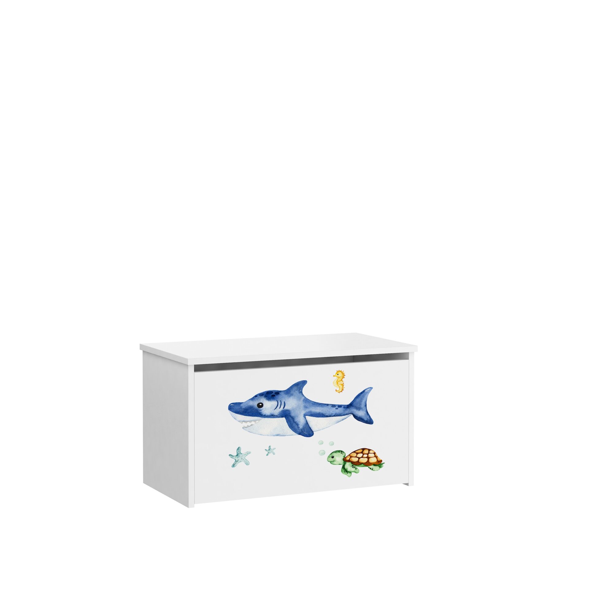 DARIA žaislinė skrynia, balta/ADRK jūros gyvūnai