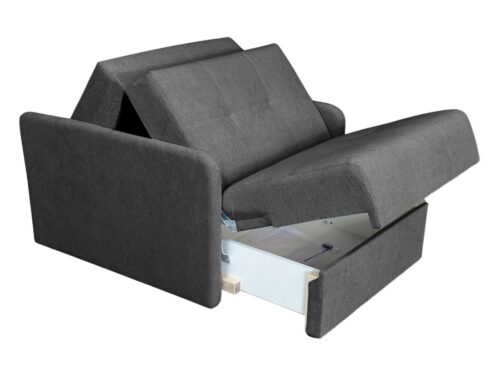 Dvivietė sofa „Como“ su miegojimo funkcija ir daiktadėže, pilka