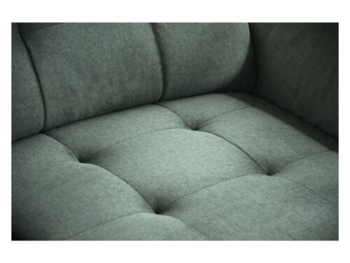 Dvivietė sofa „Doria“ su daiktadėže ir galvos atramomis, žalias aksomas
