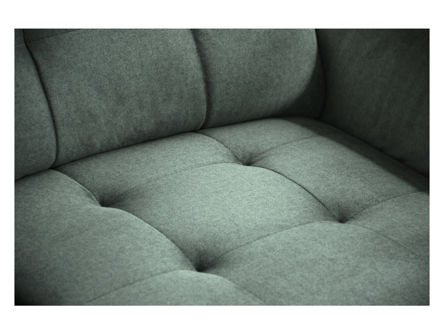 Dvivietė sofa „Doria“ su daiktadėže ir galvos atramomis, žalias aksomas