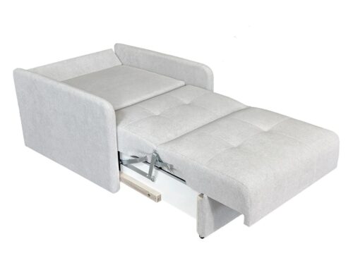 Como vienvietė sofa-lova su daiktadėže, šviesiai pilka