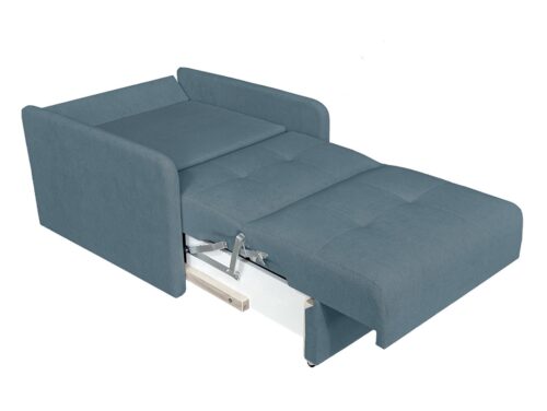 Como vienvietė sofa-lova su daiktadėže, mėlyna