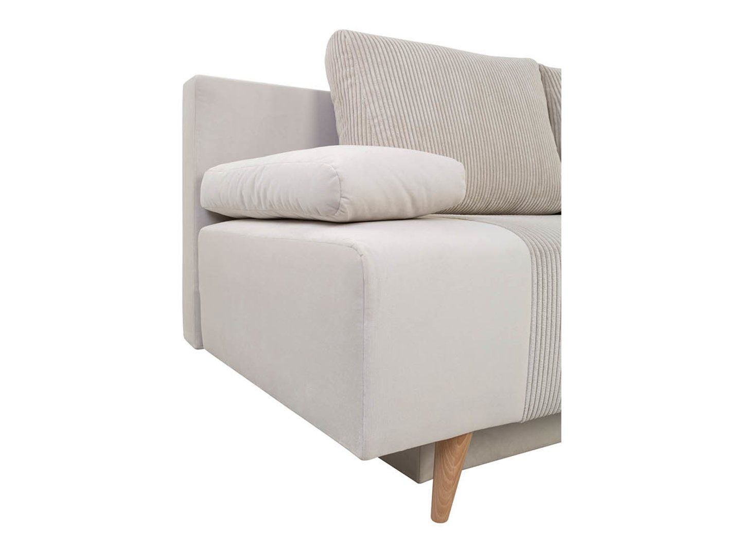 LEON trijų vietų sofa-lova su daiktadėže, smėlio spalvos